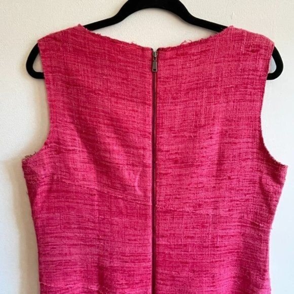 Elie Tahari Tweed Sleeveless V-Neck Sheath Dress Size 14 - Picture 6 of 8